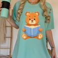 Cute Teddy Bear Reading Book Adorable For Readers Women's Comfort Colors T-Shirt Violet