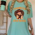 Cute Thanksgiving Teacher Librarian Thankful Reading Books Women's Comfort Colors T-Shirt Violet