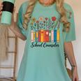 Cute Wildflower Book School Counseling Life School Counselor Women's Comfort Colors T-Shirt Violet