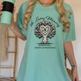 Dad Father Memory And Memorial Tree Of Life With Heart Women's Comfort Colors T-Shirt Violet Dad Father Memory And Memorial Tree Of Life With Heart Women's Comfort Colors T-Shirt Violet