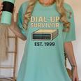 Dial Up Survivor Retro 90s Internet Nostalgia Women's Comfort Colors T-Shirt Violet