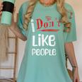 I Don't Like People Introvert Small Women's Comfort Colors T-Shirt Violet