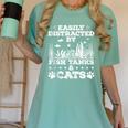 Easily Distracted By Fish Tanks And Cats Lover Introvert Women's Comfort Colors T-Shirt Violet Easily Distracted By Fish Tanks And Cats Lover Introvert Women's Comfort Colors T-Shirt Violet