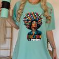 Education Is Freedom History Month Teacher Books Afro For Men Women Women's Comfort Colors T-Shirt Violet