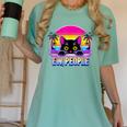 Ew Cat Misanthrope Introvert Synthwave 80s Women's Comfort Colors T-Shirt Violet Ew Cat Misanthrope Introvert Synthwave 80s Women's Comfort Colors T-Shirt Violet