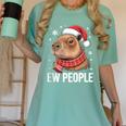 Ew People Capybara Christmas Introvert Holiday Humor Women's Comfort Colors T-Shirt Violet