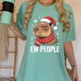 Ew People Capybara Christmas Introvert Holiday Humor Women's Comfort Colors T-Shirt Violet