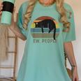 Ew People Cat Lazy Introvert Anti Social Women's Comfort Colors T-Shirt Violet