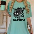 Ew People Introvert Cat Lover Crazy Cats Lady Women's Comfort Colors T-Shirt Violet