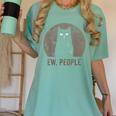 Ew People Introvert Cat Meow Cat Lover Men Women Kids Women's Comfort Colors T-Shirt Violet
