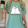 Ew People Introvert Sayings Sarcastic Cat Quote Women's Comfort Colors T-Shirt Violet