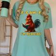 F-CAW-F I'm Reading Chicken Book Lover Introvert Meme Women's Comfort Colors T-Shirt Violet