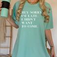 Fashionably Late Reluctant Arrival Humor For Introverts Women's Comfort Colors T-Shirt Violet Fashionably Late Reluctant Arrival Humor For Introverts Women's Comfort Colors T-Shirt Violet