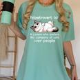 Felinetrovert Definition Cat Lover Introvert Humor Cats Women's Comfort Colors T-Shirt Violet
