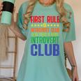 First Rule Of Introvert Club Is There Is No Introvert Club Women's Comfort Colors T-Shirt Violet