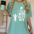 Fly a Kite Like It's 90's Throwback Hobby Memory Kite Women's Comfort Colors T-Shirt Violet