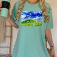 Frutiger Aero Dolphin Meadow Aesthetic Y2k 2000s Ironic Women's Comfort Colors T-Shirt Violet