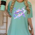 Frutiger Aero Y2K Chrome Dolphin Women's Comfort Colors T-Shirt Violet Frutiger Aero Y2K Chrome Dolphin Women's Comfort Colors T-Shirt Violet