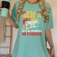 Gen X Lots Of Memories No Evidence Retro Nostalgia Humor Women's Comfort Colors T-Shirt Violet