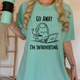 Go Away I'm Introverting Cat Introvert Anxiety Anxious Women's Comfort Colors T-Shirt Violet Go Away I'm Introverting Cat Introvert Anxiety Anxious Women's Comfort Colors T-Shirt Violet
