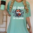 Go Away I'm Reading Book Reader Cute Fox Librarians Women's Comfort Colors T-Shirt Violet