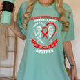 Go Red In Memory Of Brother Heart Disease Awareness Memorial Women's Comfort Colors T-Shirt Violet