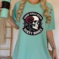 Good Girls Read Dirty Books Smut Reader Dark Romance Skull Women's Comfort Colors T-Shirt Violet