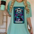 Gothic Girl Tarot Card Introverted Reader And Reading Women's Comfort Colors T-Shirt Violet