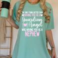Guardian Angel Memorial In Memory Of Nephew Tee For Aunt Women's Comfort Colors T-Shirt Violet