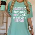 Guardian Angel Memorial In Memory Of Stepdad Stepfather Dad Women's Comfort Colors T-Shirt Violet Guardian Angel Memorial In Memory Of Stepdad Stepfather Dad Women's Comfort Colors T-Shirt Violet