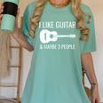 I Like Guitar & Maybe 3 People Music Introvert Guitar Women's Comfort Colors T-Shirt Violet