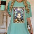 The Hermit Cat Tarot Card Introvert By Georgi Women's Comfort Colors T-Shirt Violet