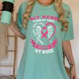 My Hero Is Now My Angel In Memory Of My Niece Breast Cancer Women's Comfort Colors T-Shirt Violet My Hero Is Now My Angel In Memory Of My Niece Breast Cancer Women's Comfort Colors T-Shirt Violet