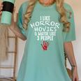 I Like Horror Movies And Maybe 3 People Introvert Women's Comfort Colors T-Shirt Violet I Like Horror Movies And Maybe 3 People Introvert Women's Comfort Colors T-Shirt Violet