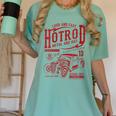 Hotrod Car Automotive Nostalgia Distressed Retro Women's Comfort Colors T-Shirt Violet