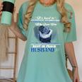 My Husband Is Guardian Angel He Watches Over My Back Memory Women's Comfort Colors T-Shirt Violet