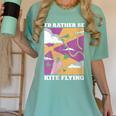 I'd Rather Be Kite Flying Throwback Hobby Memory Kite Women's Comfort Colors T-Shirt Violet