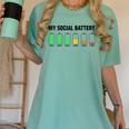 Introvert Cute My Social Battery Raglan Baseball Tee Women's Comfort Colors T-Shirt Violet Introvert Cute My Social Battery Raglan Baseball Tee Women's Comfort Colors T-Shirt Violet