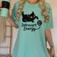 Introvert Energy Cat Love Cat Meme Women's Comfort Colors T-Shirt Violet