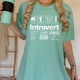 Introvert Label Signs Women's Comfort Colors T-Shirt Violet Introvert Label Signs Women's Comfort Colors T-Shirt Violet
