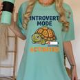 Introvert Mode Activated Low Social Battery Box Turtle Women's Comfort Colors T-Shirt Violet Introvert Mode Activated Low Social Battery Box Turtle Women's Comfort Colors T-Shirt Violet