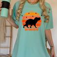 Introvert Retro Sunset Capybara Tee Women's Comfort Colors T-Shirt Violet