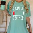 Introvert Socially Drained Battery Women's Comfort Colors T-Shirt Violet Introvert Socially Drained Battery Women's Comfort Colors T-Shirt Violet