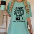 Introvert Sorry I’Ve Already Talked To One Person Today Women's Comfort Colors T-Shirt Violet