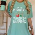 Im An Introvert Unless You Talk About Bagpipes Bagpiper Women's Comfort Colors T-Shirt Violet Im An Introvert Unless You Talk About Bagpipes Bagpiper Women's Comfort Colors T-Shirt Violet