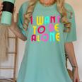Introvert I Want To Be Alone Retro Wavy Women's Comfort Colors T-Shirt Violet Introvert I Want To Be Alone Retro Wavy Women's Comfort Colors T-Shirt Violet