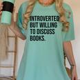 Introverted Bookworm Books Introvert Women's Comfort Colors T-Shirt Violet