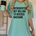 Introverted Macramé Knotter Macrame Introvert Women's Comfort Colors T-Shirt Violet