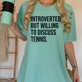 Introverted Tennis Player Tennis Introvert Women's Comfort Colors T-Shirt Violet