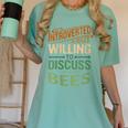 Introverted But Willing To Discuss Bees Animal Meme Women's Comfort Colors T-Shirt Violet